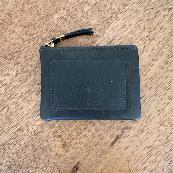 Madewell The Leather Pocket Pouch Wallet Green - Picture 2 of 5